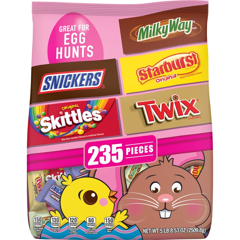 Photo of Mars Snickers, Skittles, Starburst, Twix And Milky Way Easter Candy Bag, 235 Pieces, 88.53 Oz