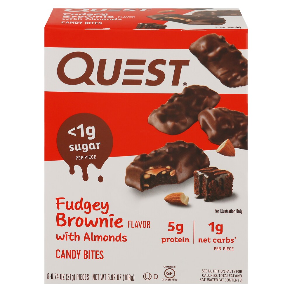 Photo of Quest Candy Bites, Fudgey Brownie Flavor With Almonds