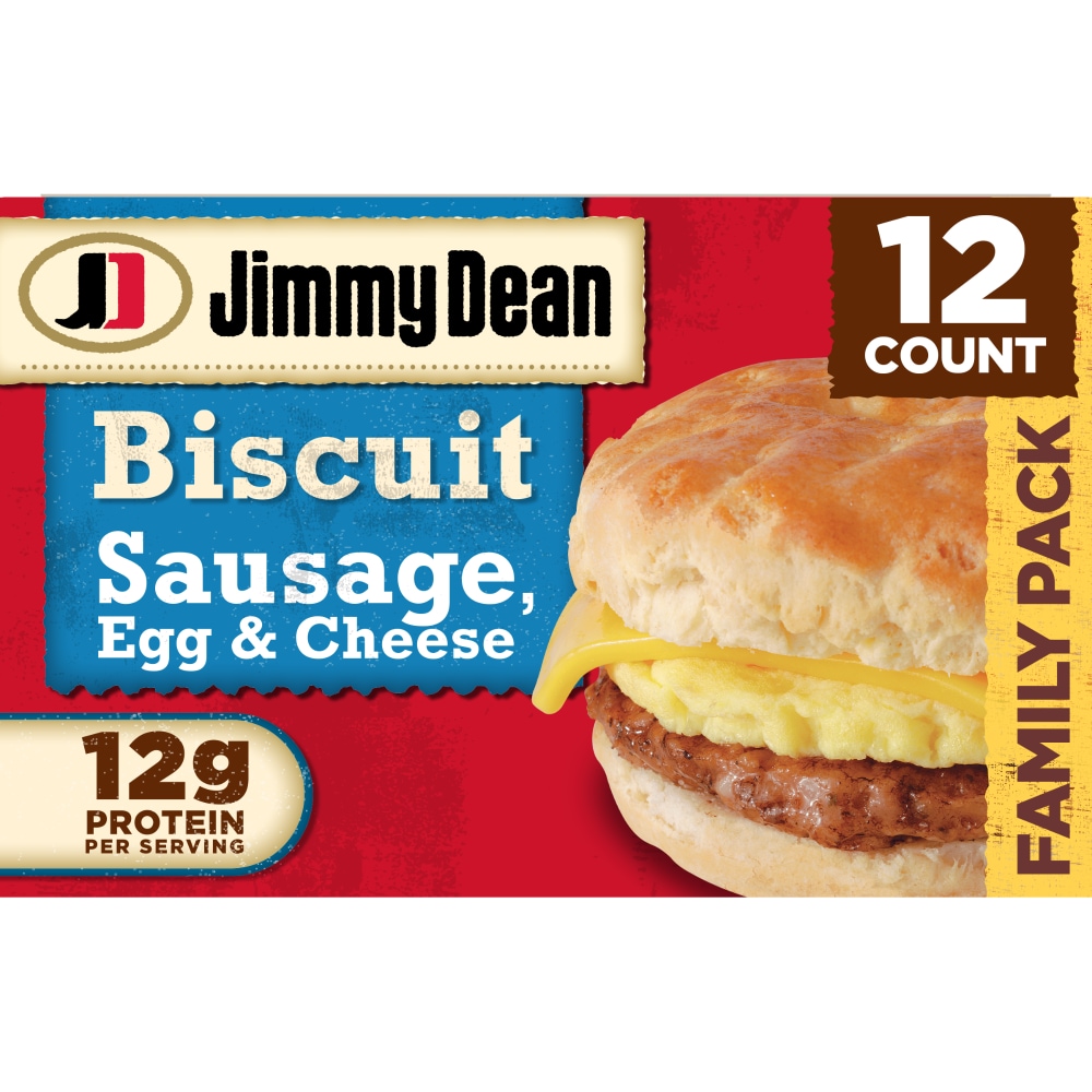 Photo of Jimmy Dean Sandwiches, Sausage, Egg & Cheese, Biscuit, Family Pack