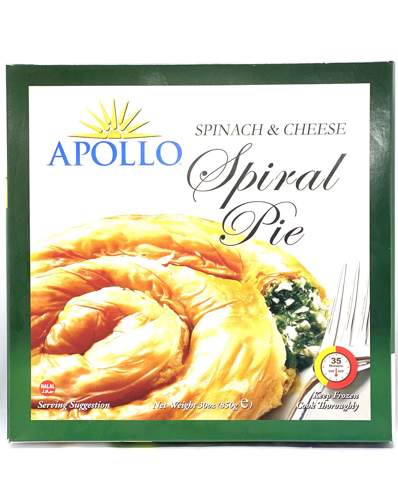 Spinach & Cheese Spiral Pie, Spinach & Cheese