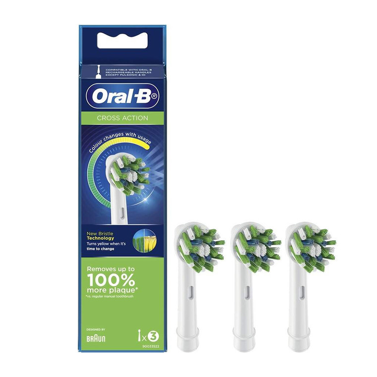 Oral-B Brush Heads - Cross Action - 3 Heads