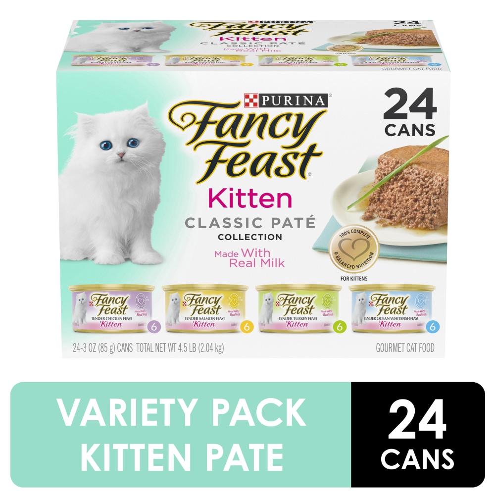 Fancy Feast Classic Pate Collection Wet Kitten Food Variety Pack