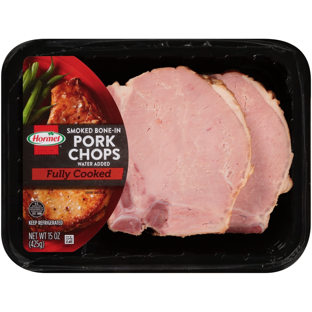 Smoked Fully Cooked Bone-In Pork Chops, Smoked