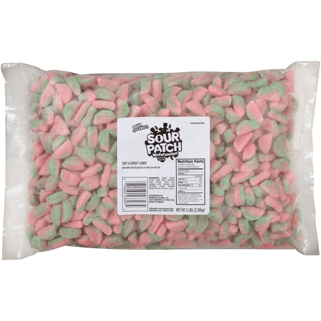 Sour Patch Watermelon Soft Candy Bulk Fat Free6X5.000 Lb