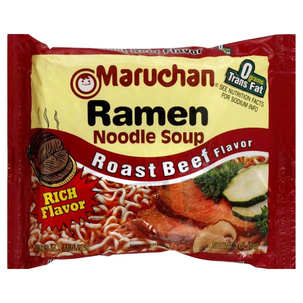 Roast Beef Flavor Ramen Noodle Soup, Roast Beef