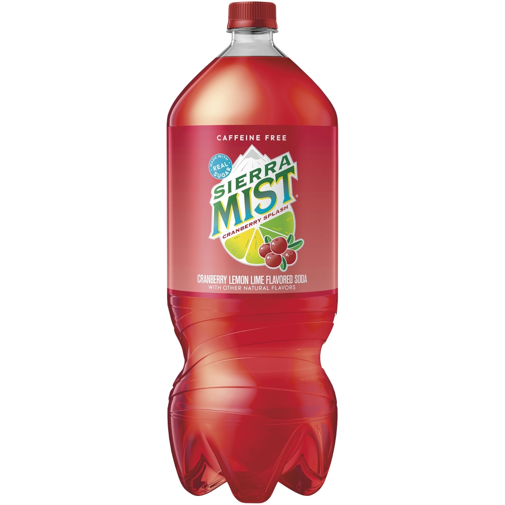 Caffeine Free Cranberry Lemon Lime Flavored Splash Soda, Cranberry Lemon Lime