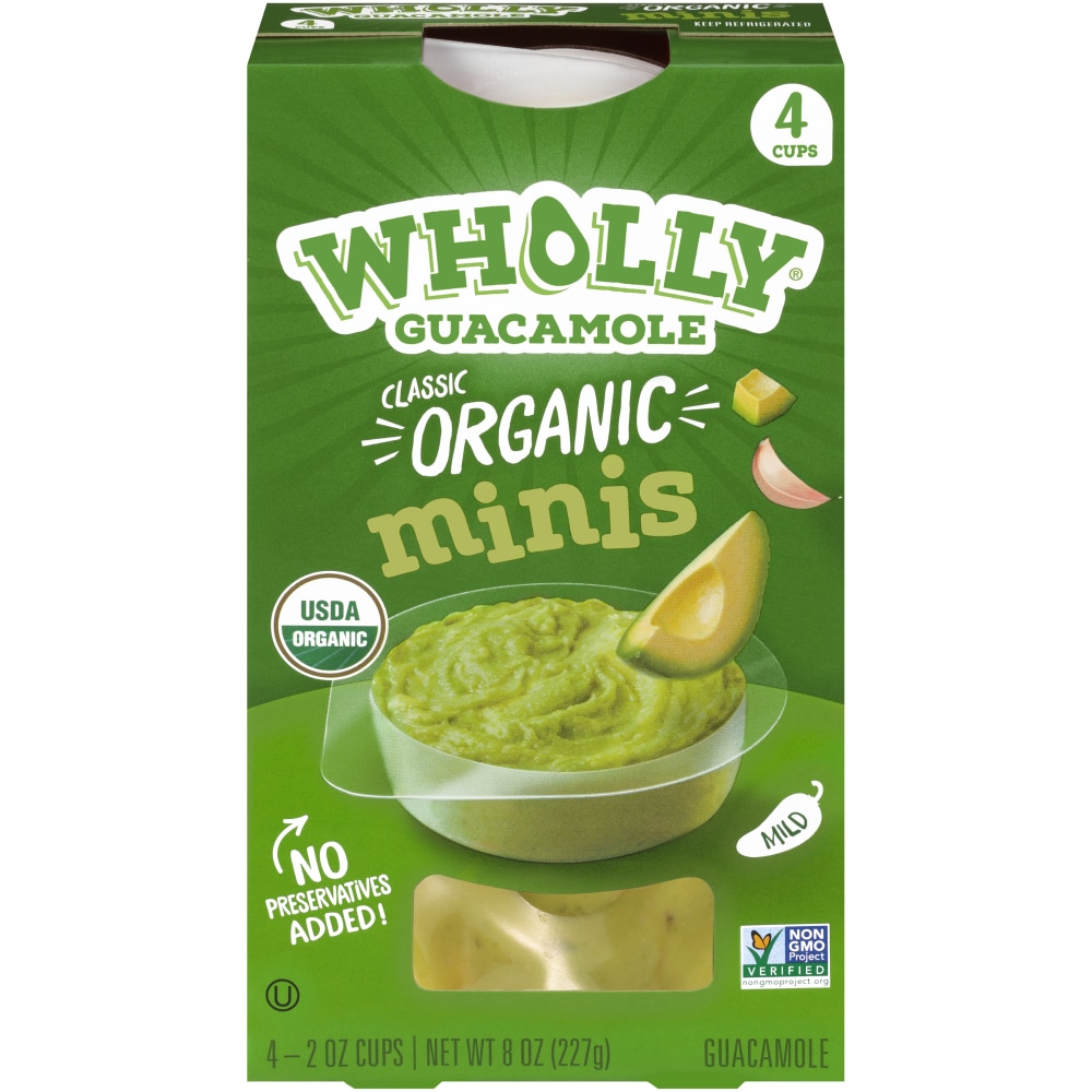 Wholly Guacamole Organic, Classic, Mild, Minis