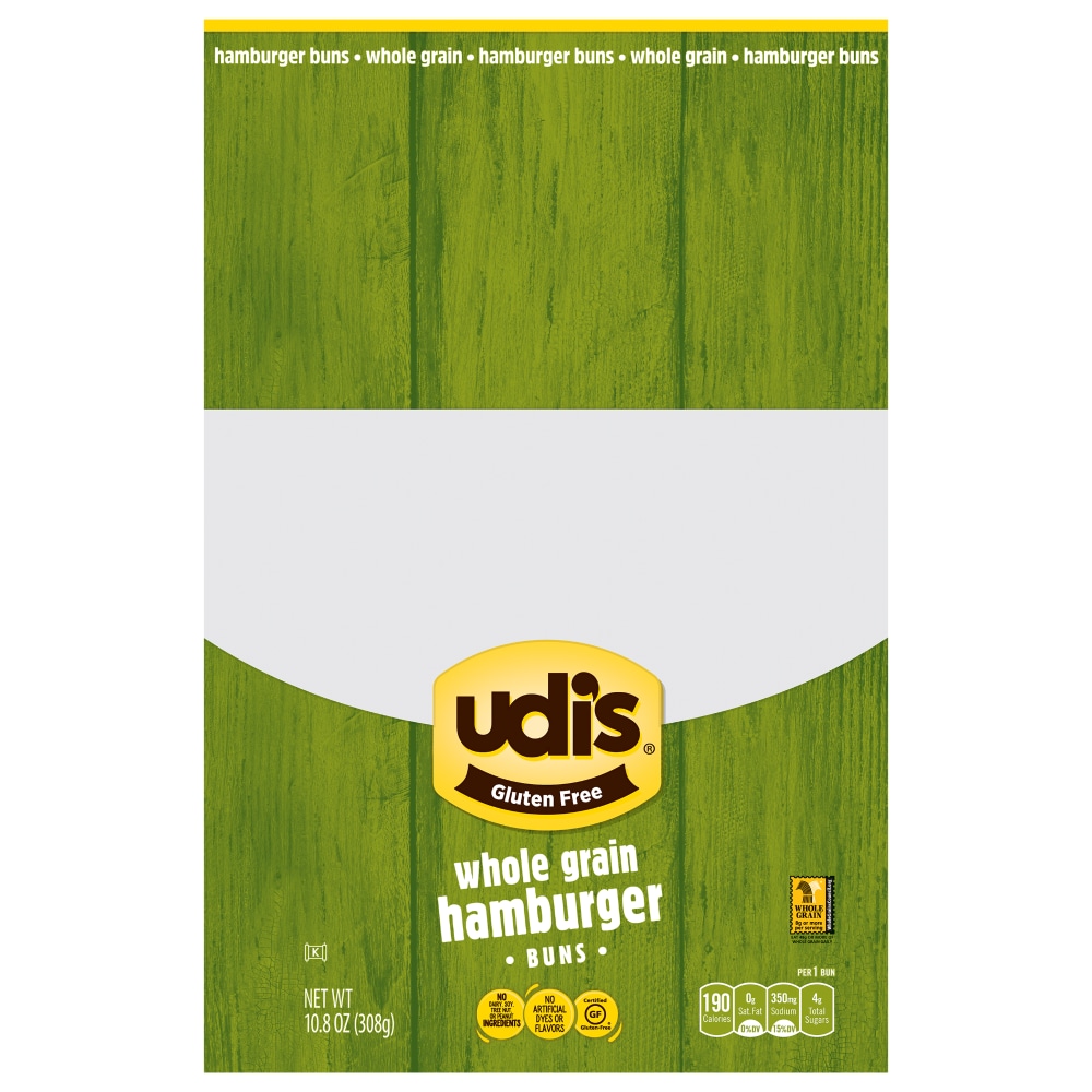 Photo of Udi's Gluten Free Whole Grain Hamburger Buns 4 Count, 10.8 Oz