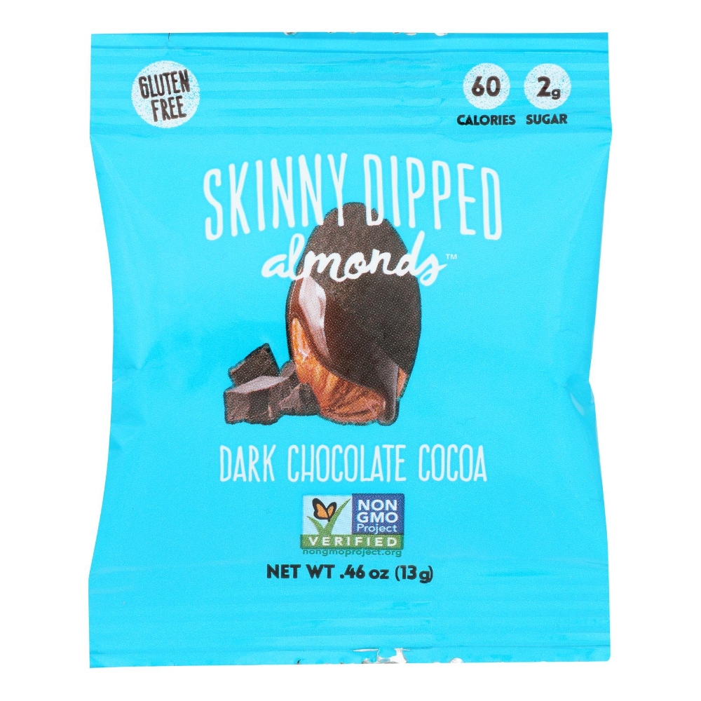 Skinny Dipped Almonds Skinnydipped - Dip Almond Mini Dark Chocolate Cocoa - Case Of 24-0.46 Oz