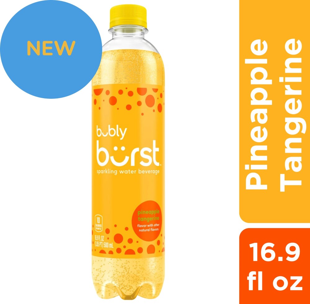 Bubly Burst Pineapple Tangerine Sparkling Water Bottle UPC Bubly Burst Pineapple Tangerine Sparkling Water Bottle UPC
