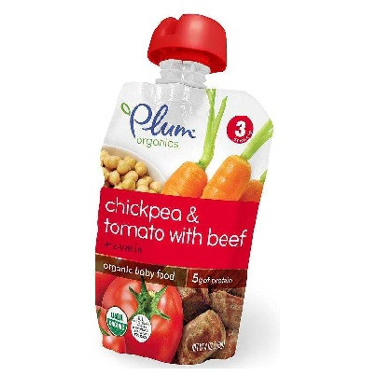 Organic Baby Food, Chickpea & Tomato with Beef + Cumin