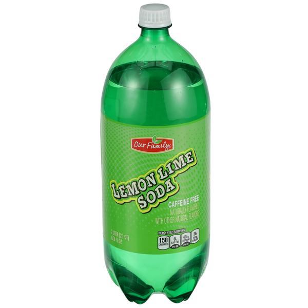 Caffeine Free Lemon Lime Soda, Lemon Lime