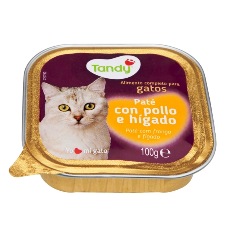 ALIMENTO GATOS AVES TANDY TARRINA 100 GR