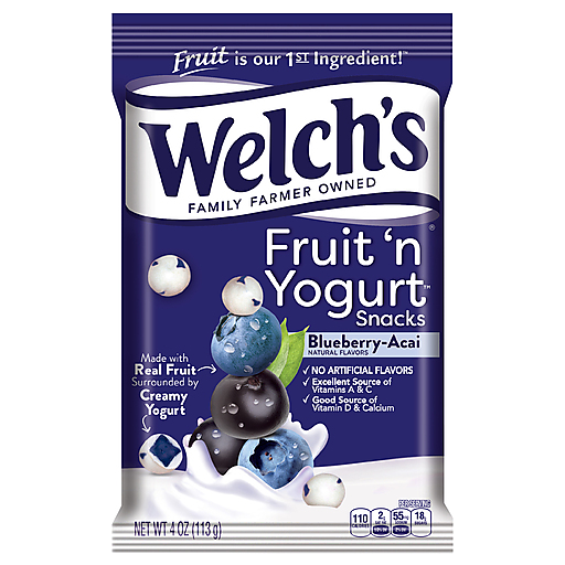 Photo of Welch's Fruit N Yogurt Snacks Blueberry 4 Oz Peg Bag