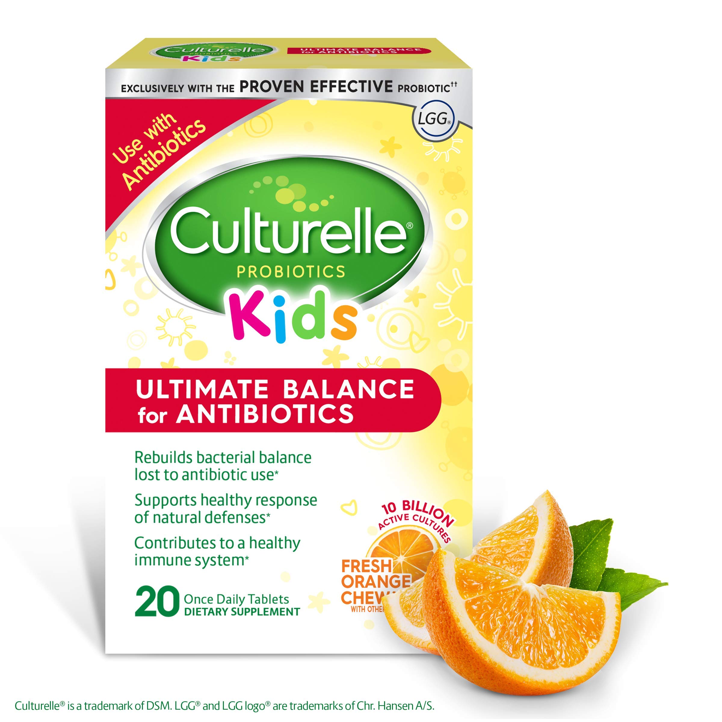 Culturelle - Probiotic - Kids Ultimate Balance - Orange Flavor - 20 Chewable Tablets