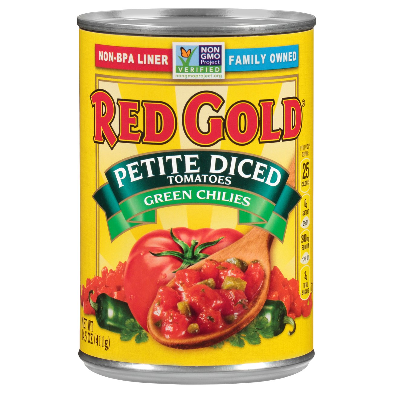 Red Gold 14.5Oz Diced Tomatoes W/ Green Chilies