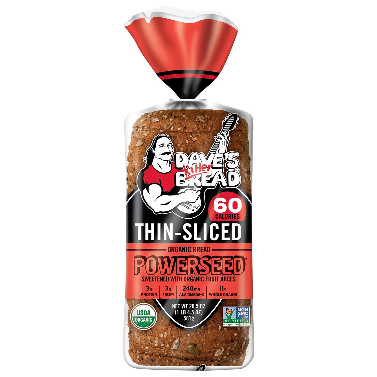 Photo of Dave's Killer Bread Powerseed Thin Sliced, Seeded Organic 20.5 Oz Loaf