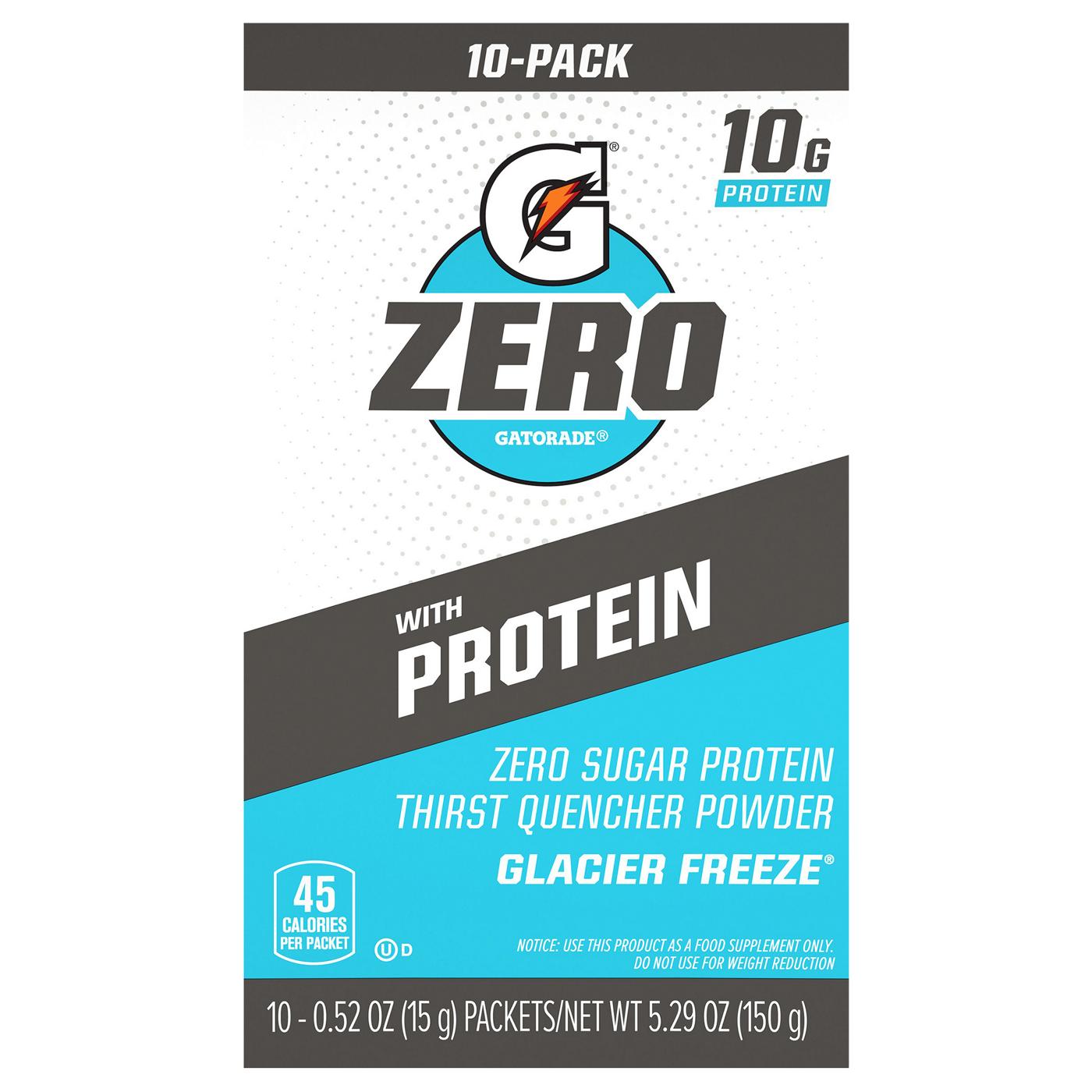 Glacier Freeze Zero Sugar Protein Thirst Quencher Powder, Glacier Freeze