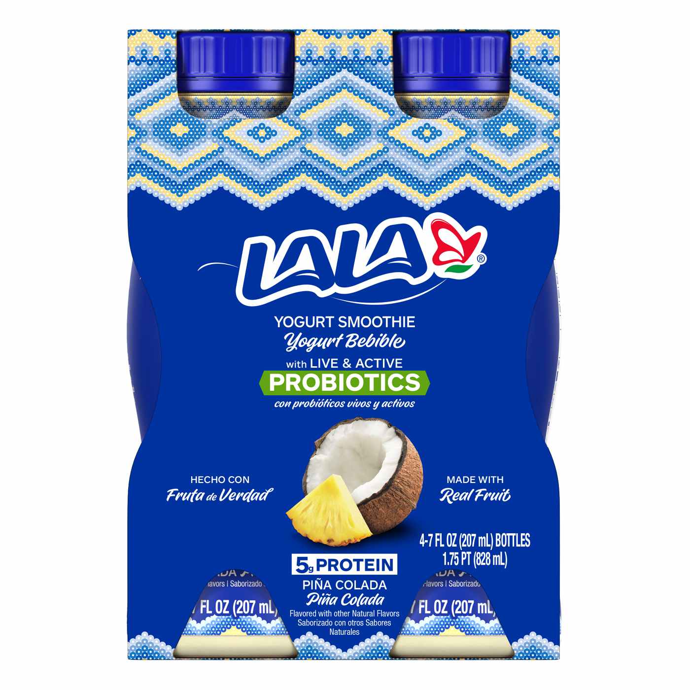 Photo of Lala Pina Colada Yogurt Smoothie With Probiotics 4-7 Fl. Oz. Bottles