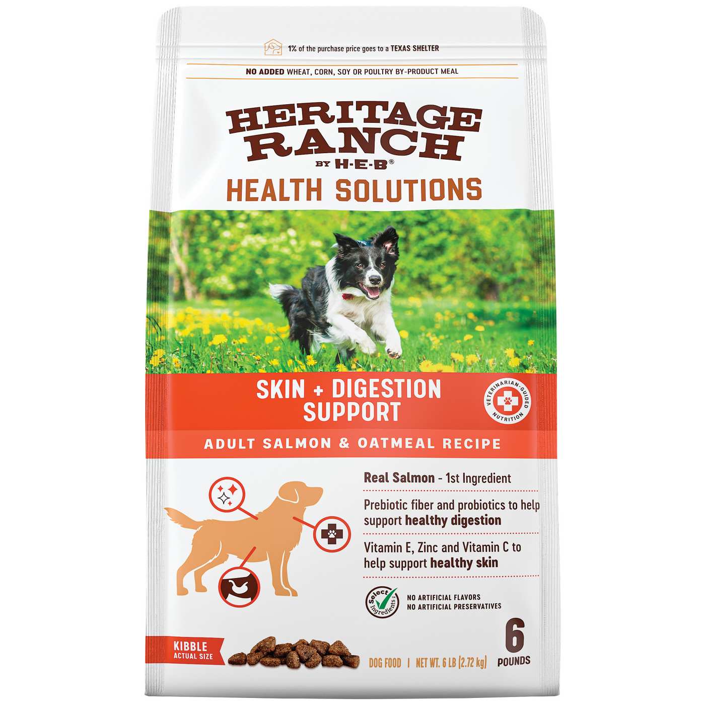 Heritage Ranch By H‑E‑B Skin + Digestion Support Adult Dry Dog Food - Salmon & Oatmeal