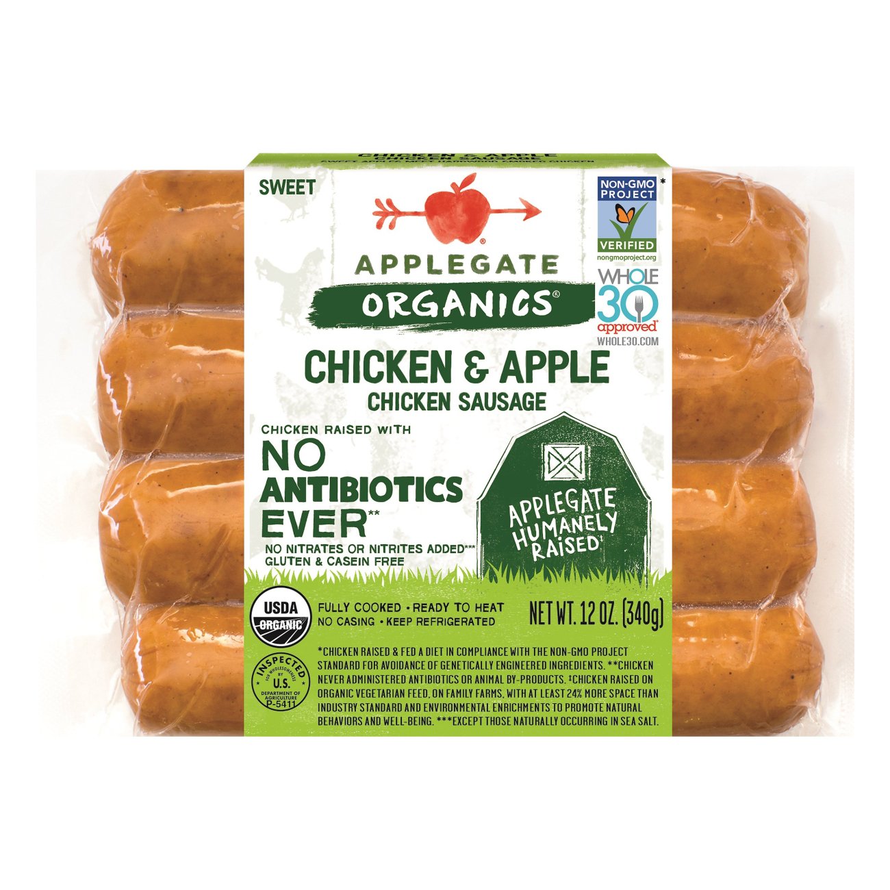 Photo of Applegate Organics Sweet Chicken & Apple Sausage