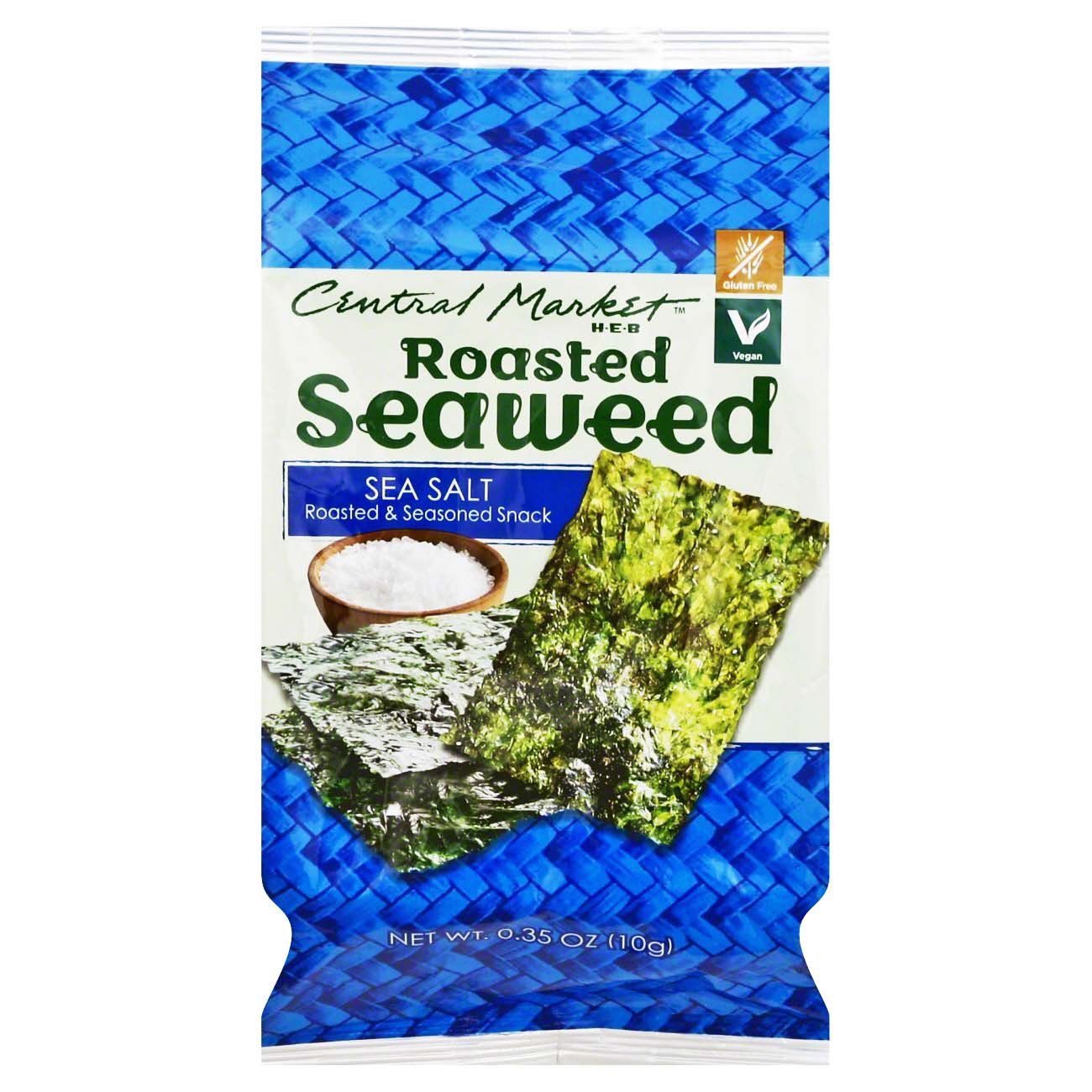 Sea Salt Roasted Seaweed & Seasoned Snack, Sea Salt