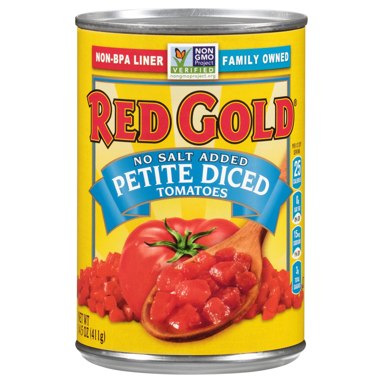 Red Gold Petite Diced Tomatoes No Salt Added 14.5Oz