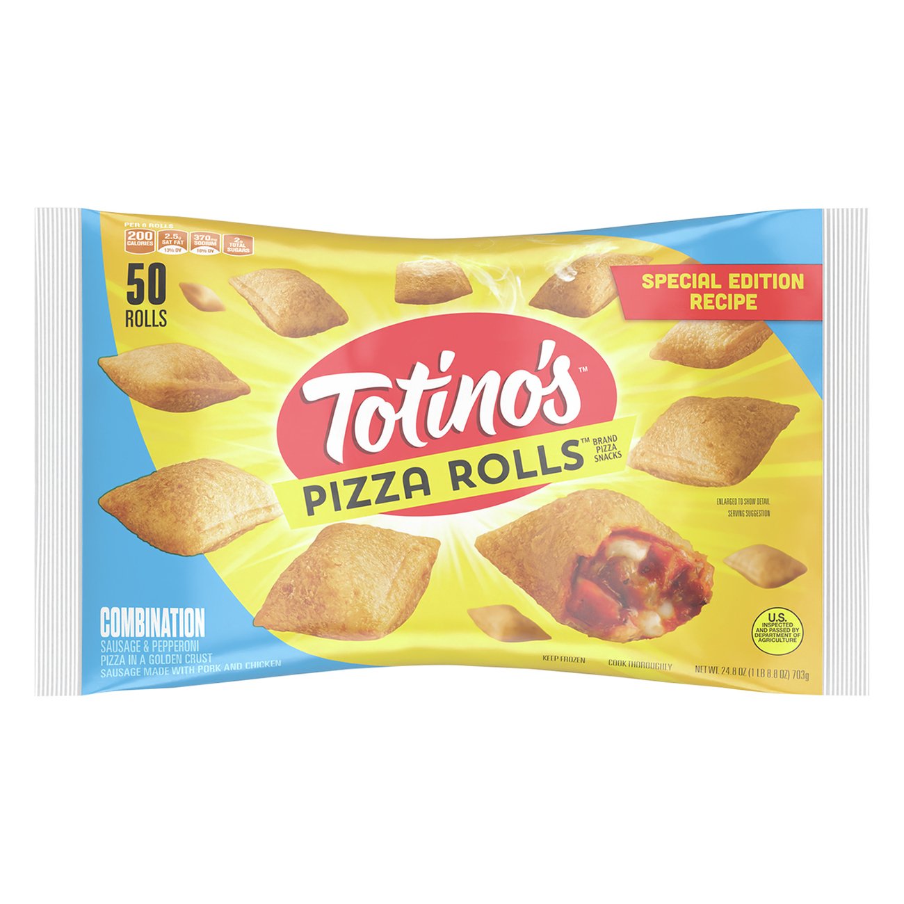 Totino's Combination Frozen Pizza Rolls - 24.8oz — UPC 42800109521 — Go-UPC