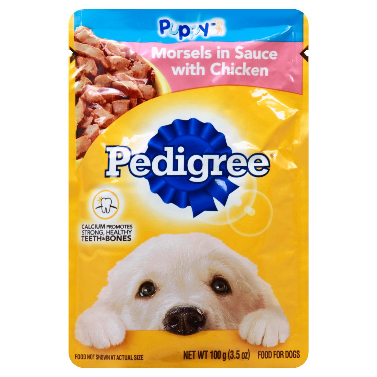 Pedigree PUPPY Morsels In Sauce With Chicken Wet Dog Food For Puppy, 3.5 Oz. Pouch
