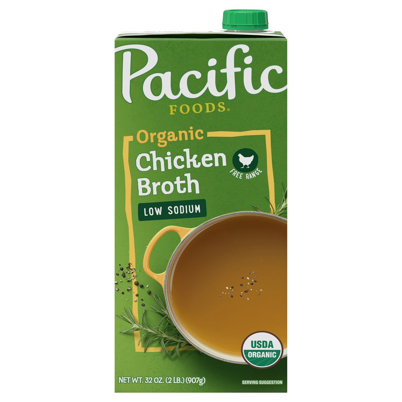 Photo of Pacific Foods Organic Low Sodium Free Range Chicken Broth, 32 Fl Oz