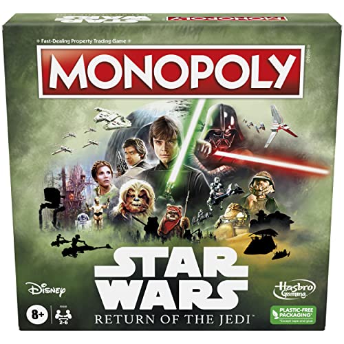 Monopoly Star Wars Return Of The Jedi Board Game For 2-6 Players, Inspired By Return Of The Jedi Movie, Game For Families And Kids Ages 8