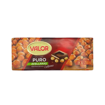 CHOCO.VALOR PURO AVELLANAS 250GR