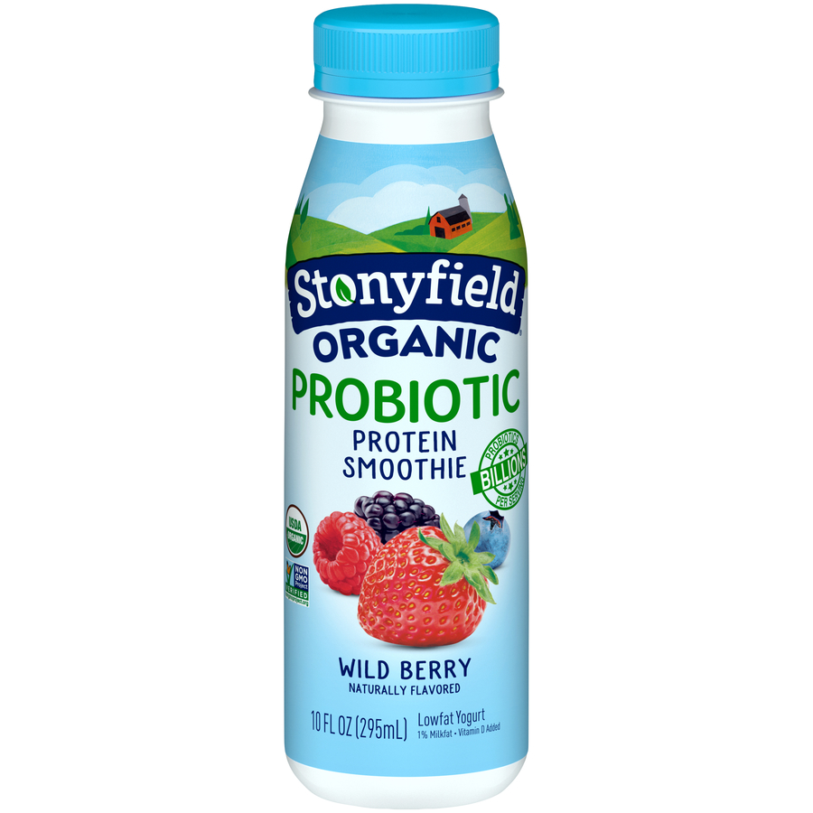 Wild Berry Flavored Probiotic Protein Smoothie Grade a Lowfat Yogurt, Wild Berry