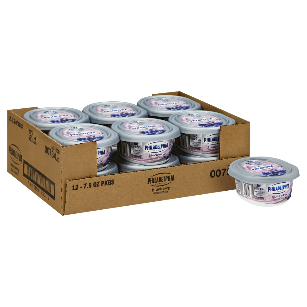 Philadelphia Blueberry Cream Cheese Spread, 7.5 Oz Tub — UPC