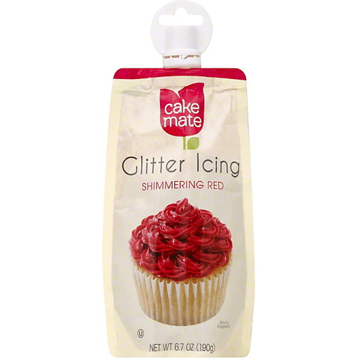 Cake Mate, Shimmering Red Glitter Icing