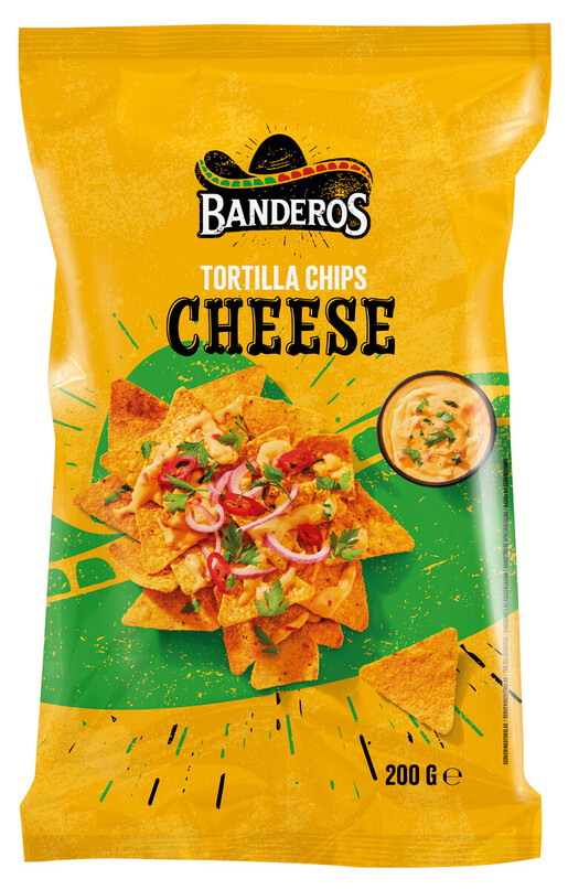 BANDEROS TORTILLA CHIPS CHEESE 200 GR