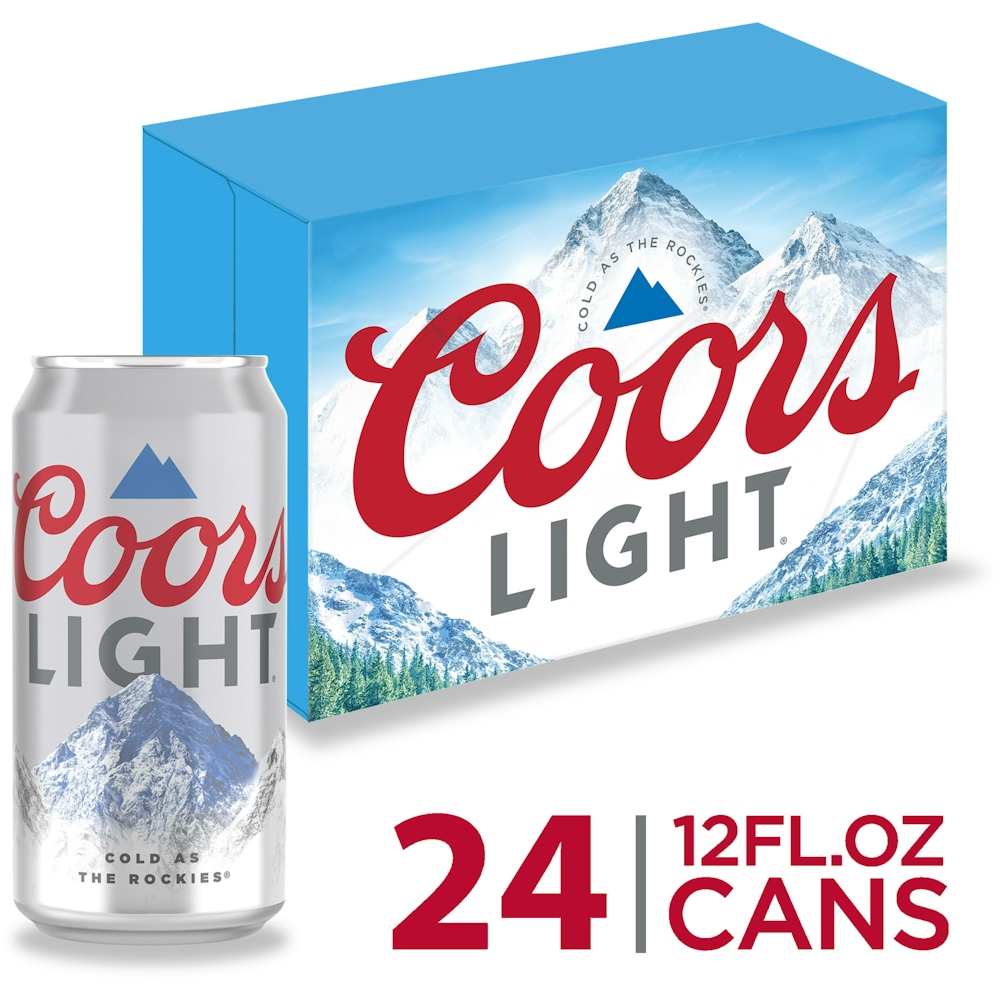 Photo of Coors Light Lager Beer, 24 Pack, 12 Fl. Oz. Cans, 4.2% Abv