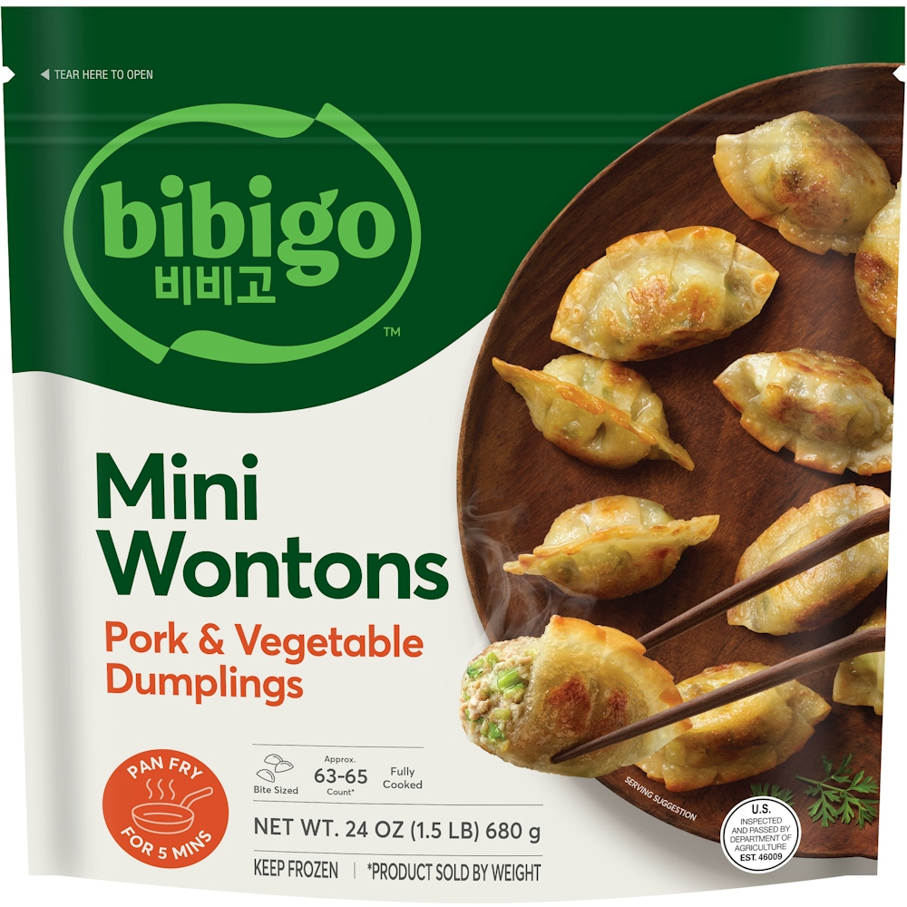 Photo of Bibigo Korean Style Mini Wontons Pork & Vegetable Dumplings 24 Oz. Bag