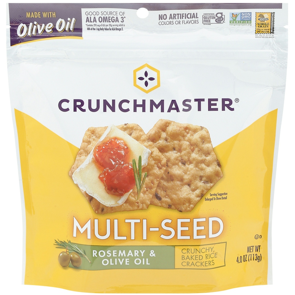 Crunchmaster Crackers, Multi Seed, Rosemary & Olive Oil 4 Oz