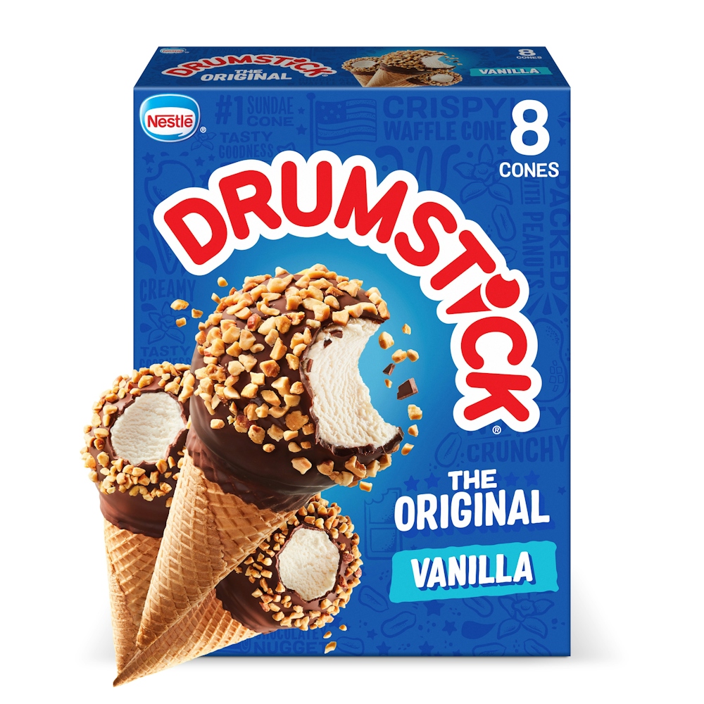Photo of Drumstick Nestle The Original Vanilla Frozen Dairy Dessert Cones