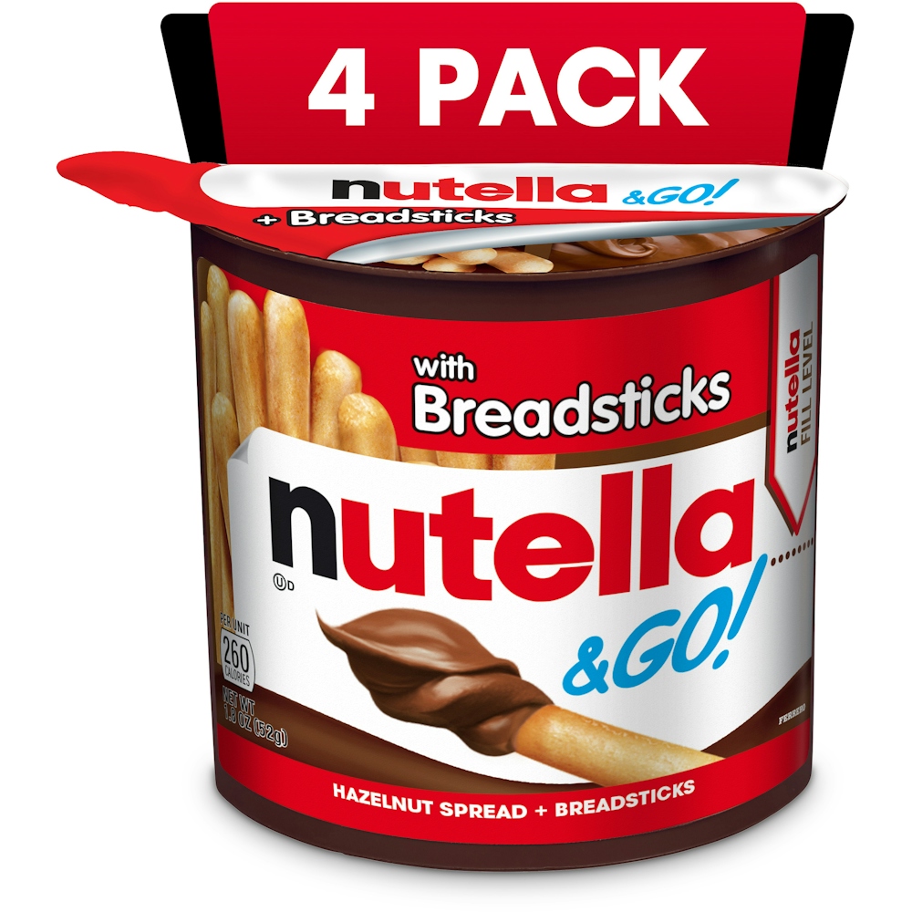 Nutella & Go Hazelnut Spread Breadsticks, 4 Pack