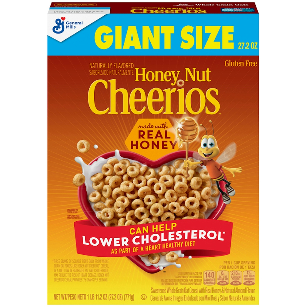 Photo of Cheerios Cereal, Whole Grain Oat, Honey Nut, Giant Size