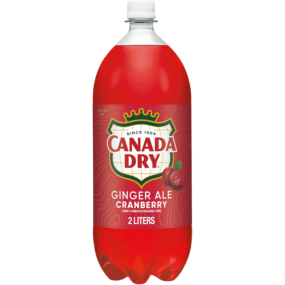 Canada Dry Cranberry Ginger Ale Soda Bottle – 2 Liter