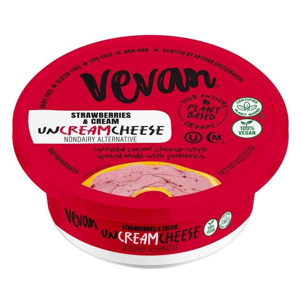 Strawberries & Cream Uncream Cheese Nondairy Alternative, Strawberries & Cream