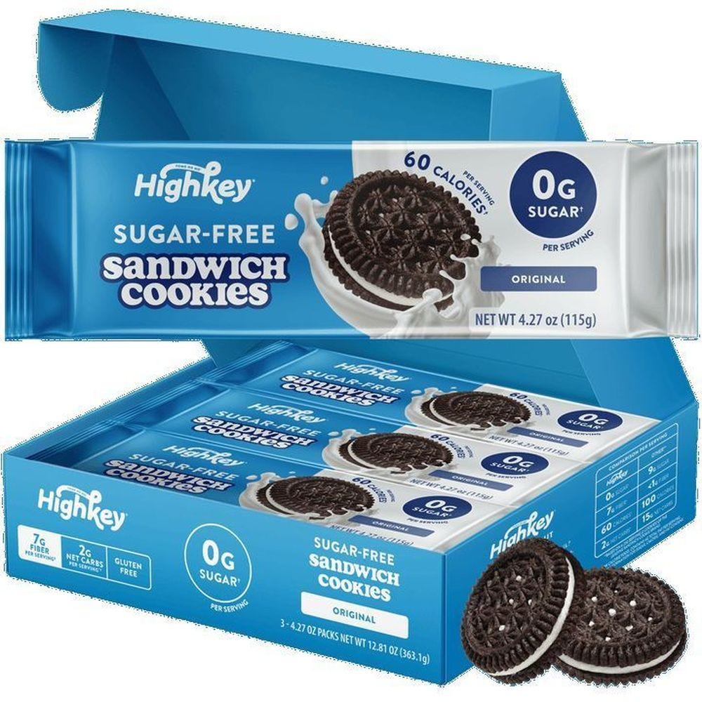 HighKey Snacks HIGH KEY - Original Sandwich Cookies — UPC 850033517859 ...