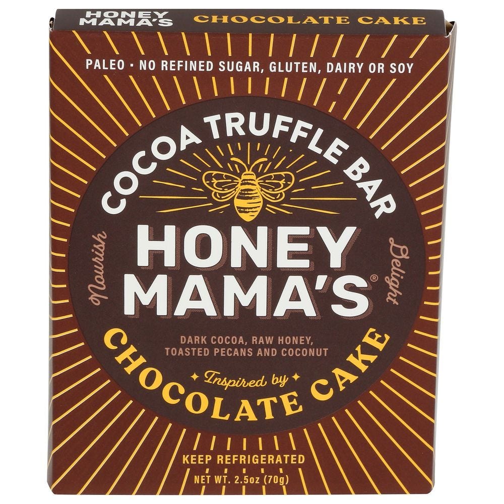 Photo of Honey Mama's Chocolate Cake Cocoa Truffle Bar - 2.5oz