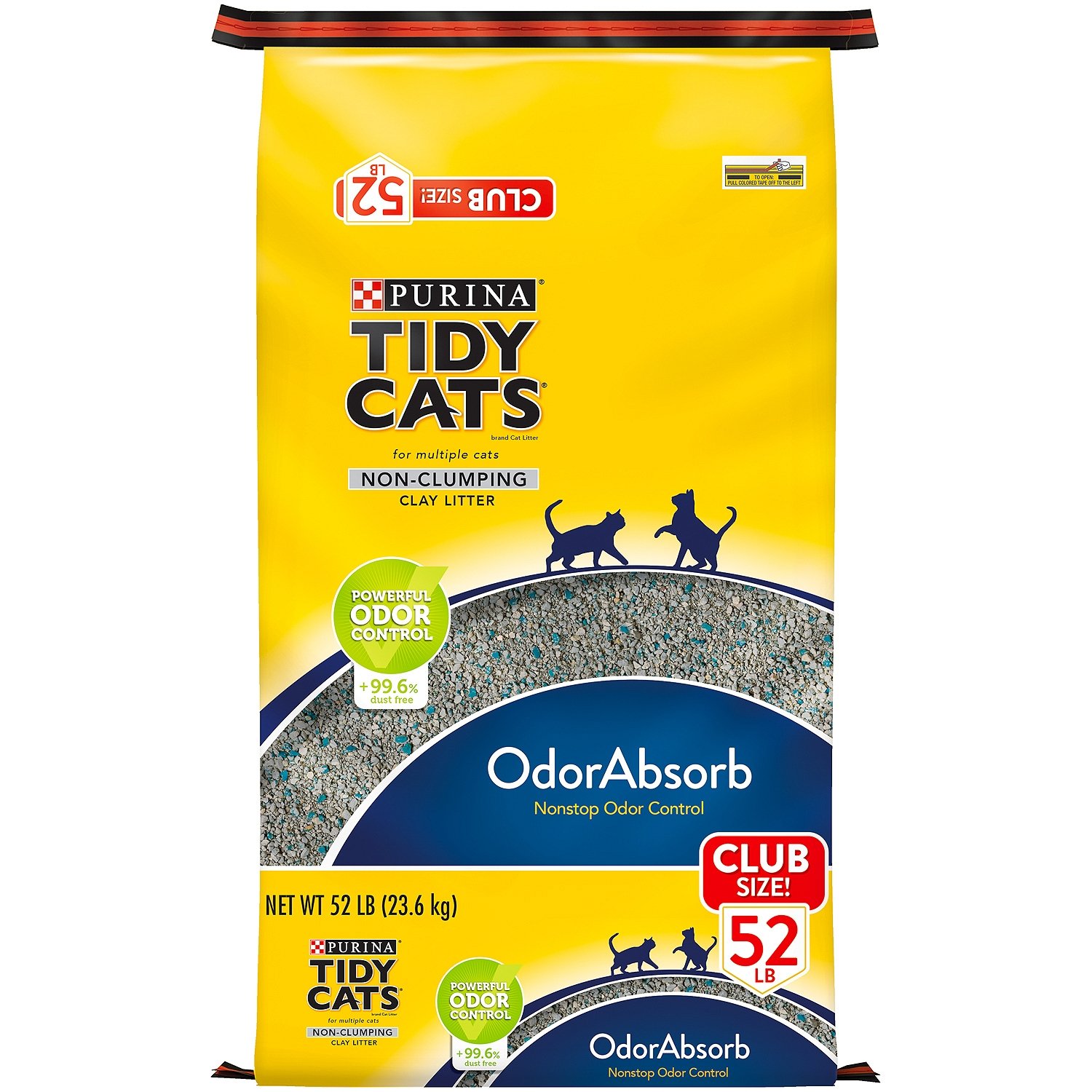 Photo of Purina Tidy Cats Nonstop Odor Control Non-Clumping Clay Litter, 52 Lbs