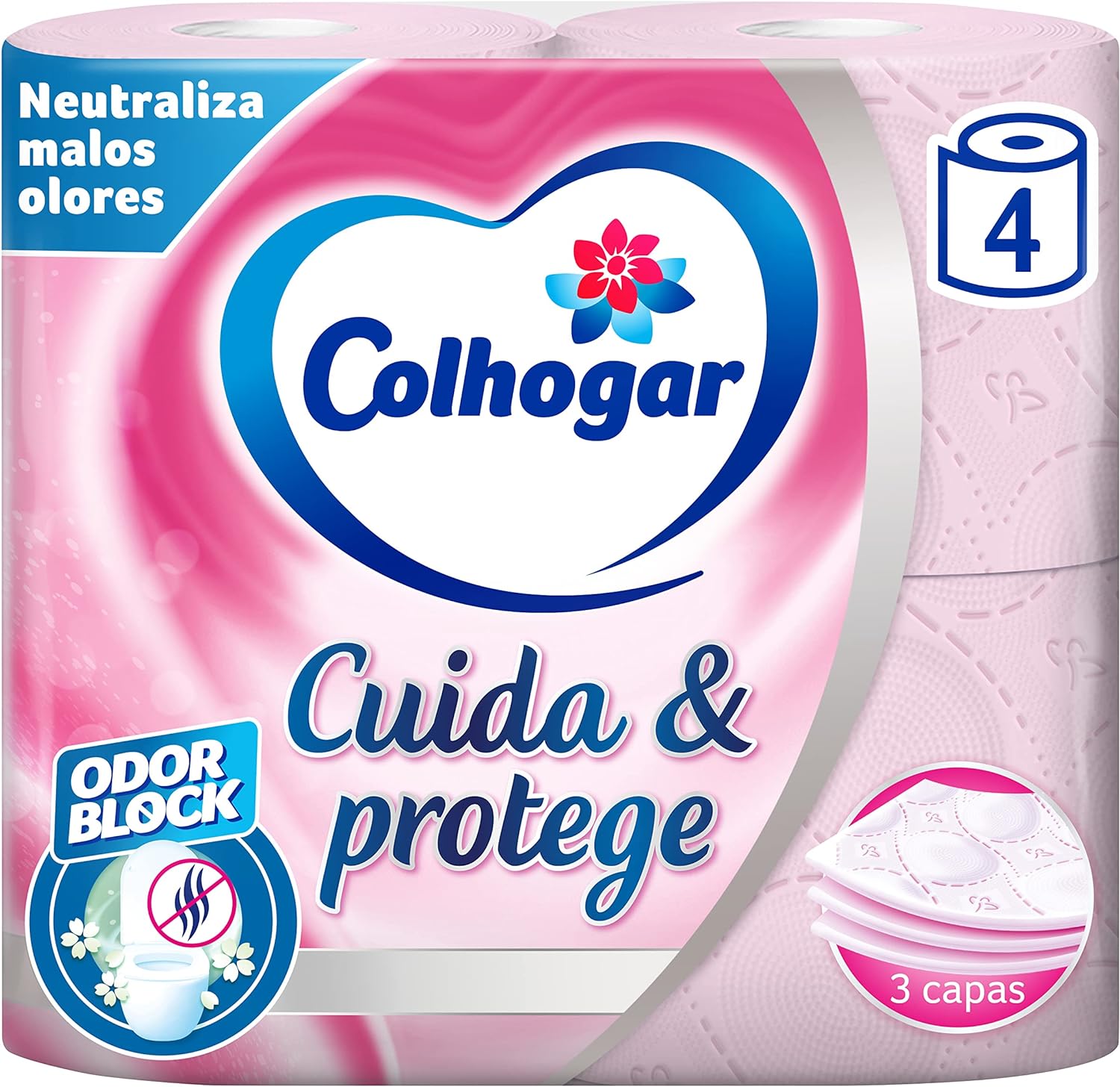 HIGIENICO COLHOGAR PROTEC-ROSA P-4