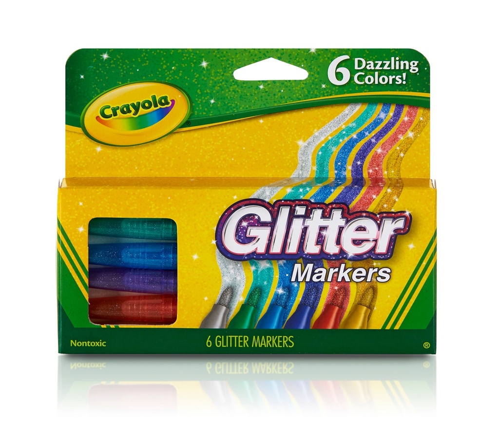Crayola - 6 Ct. Glitter Markers