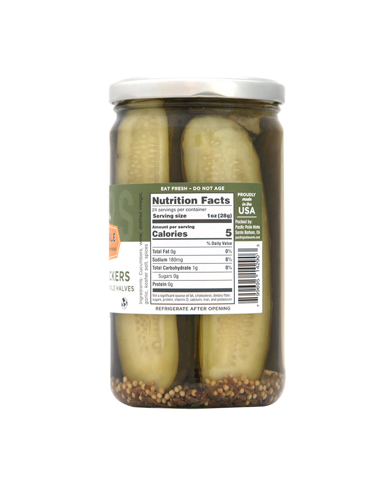 Deli-Style Sour Garlic Dill Pickle Halves Mother'S Puckers